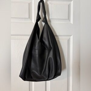 Elizabeth and James Black Leather Bag